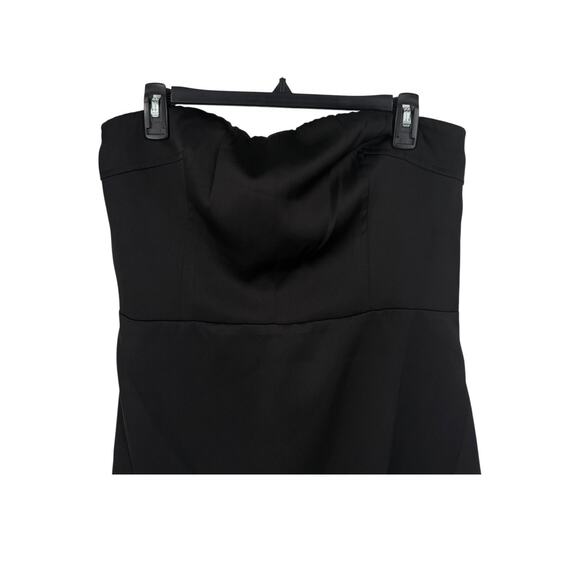 Astr the Label Satin Strapless minidress dress black size Large L - Picture 3 of 7